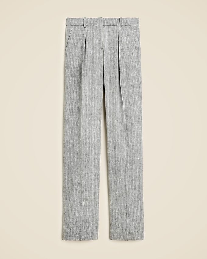 Portia Pant in Herringbone Linen Blend