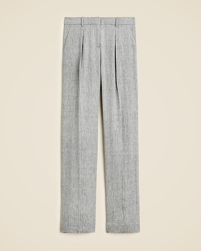 Portia Pant in Herringbone Linen Blend