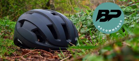 POC Omne Lite helmet with a Bike Perfect recommends logo