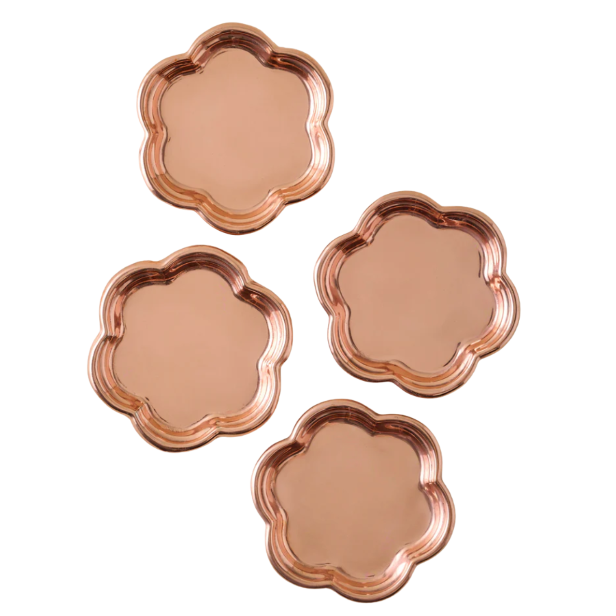 bronze scallop coasters
