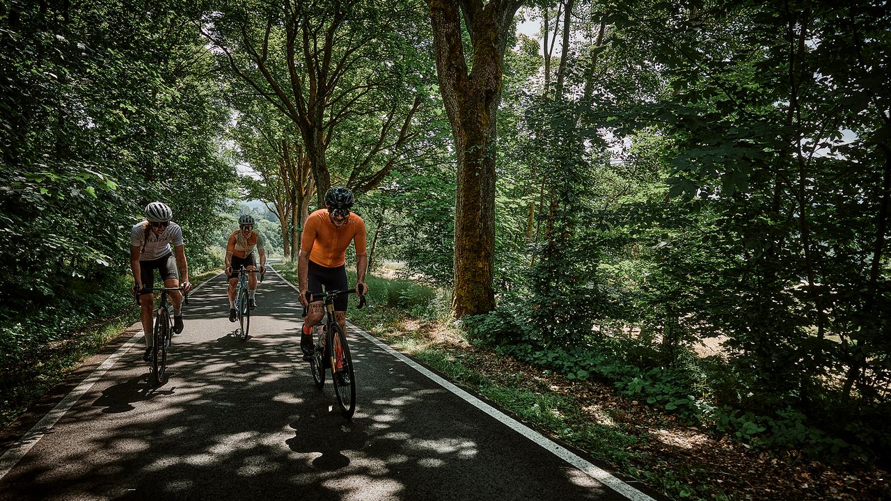 a group riding a bike in Northern Czech