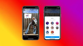 Mobile phone showing Instagram's new 'Add Yours' feature