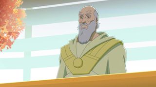 Thaddeus looks out over a balcony in Invincible season 2