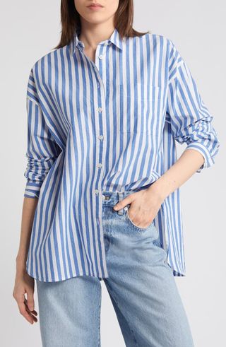 Signature Oversize Button-Up Shirt