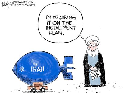 Political cartoon World Iran nuclear deal