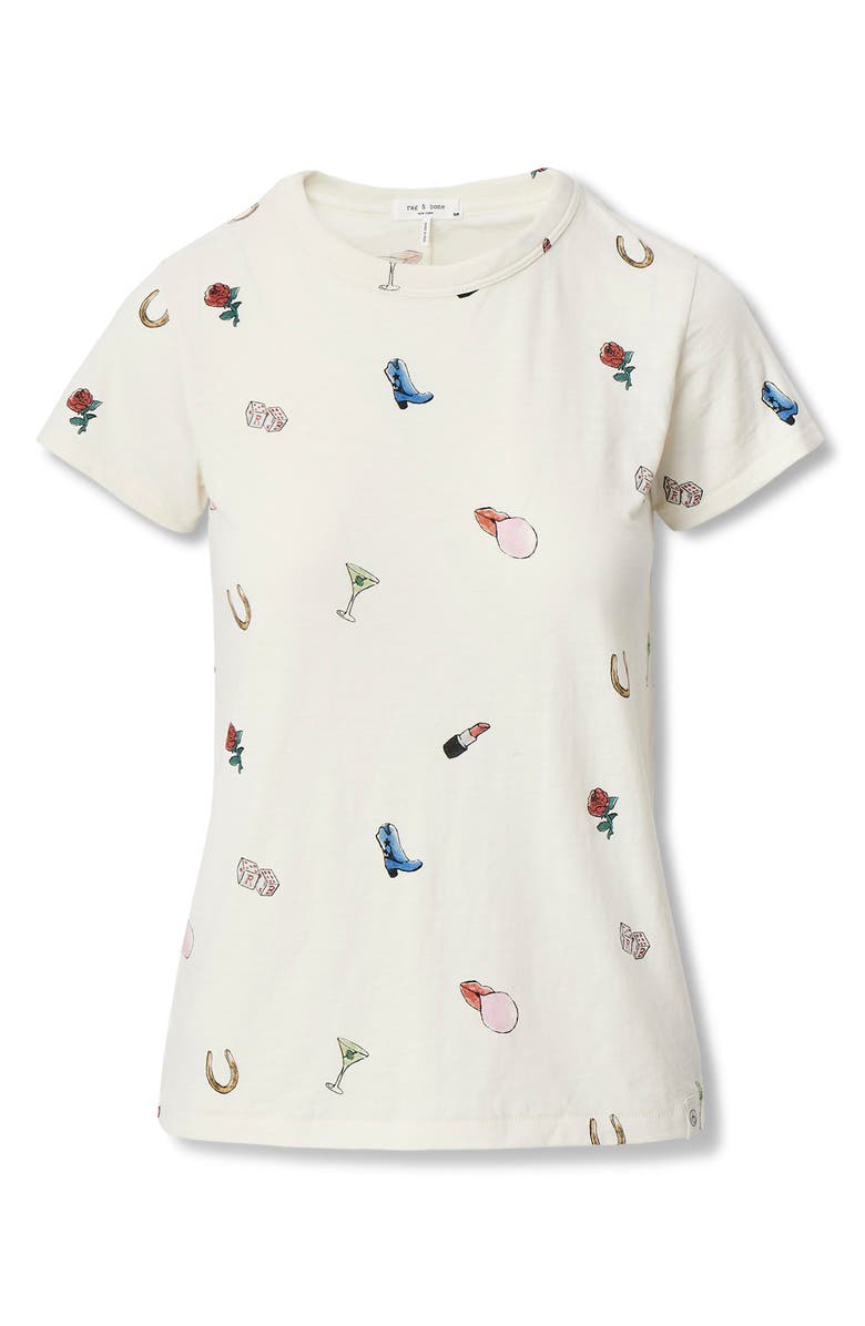 Allover Print Short Sleeve Cotton T-Shirt
