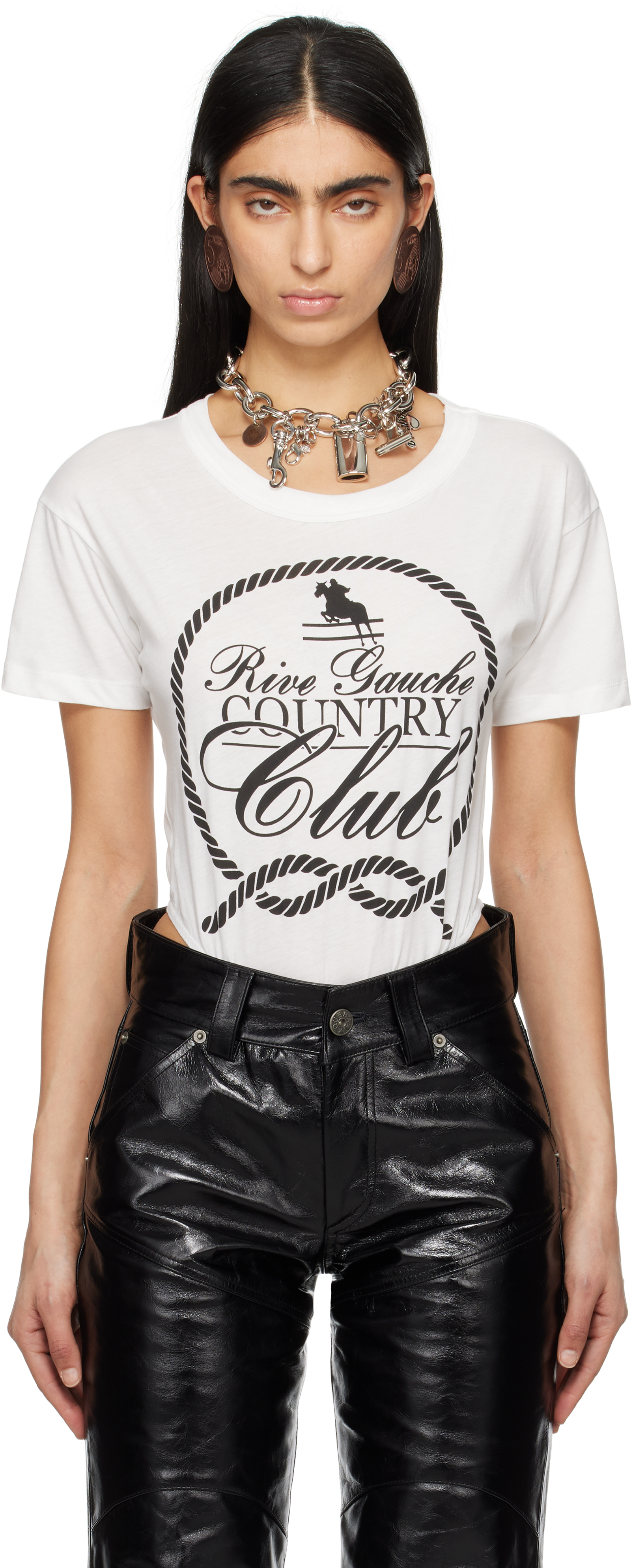 White 'country Club' Bodysuit