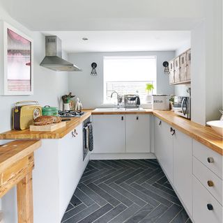 1930s semi detached house with white kitchen
