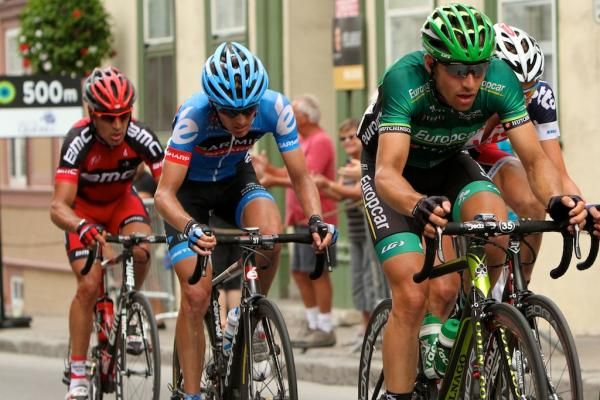 Garmin_Sharp's Peter Stetina tried to get off the front along with David Veilleux (Europcar)