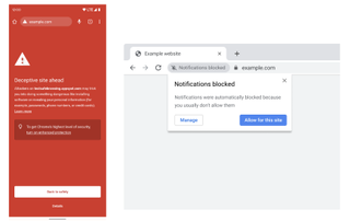 Chrome Machine Learning for malicious websites and notification blocking