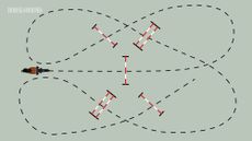 Butterfly jumping exercise diagram for horses