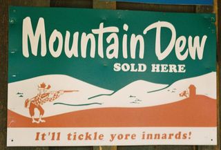 1950s Mountain Dew ad in Jakes Corner, Ariz.