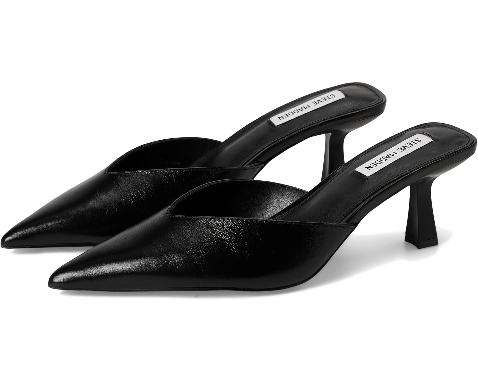 Steve Madden, Steve Madden Women's Mod Mule, Black Leather, 8.5