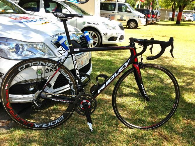 Adam Hansen's (Lotto Belisol) 2013 Ridley Helium that he used during the Tour Down Under