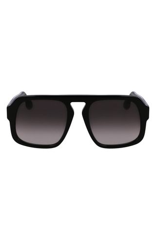 Chain Core Wire 53mm Gradient Modified Rectangular Sunglasses