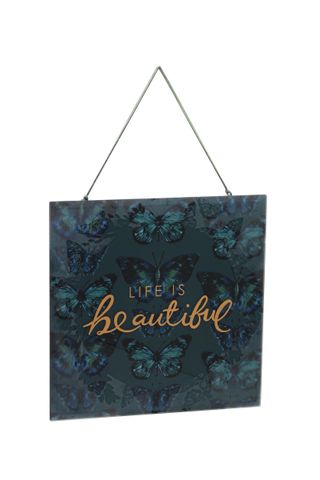 'Life is beautiful’ wall plaque, £6