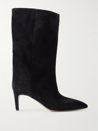 Black suede boots