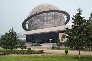 The planetarium at Three Revolutions Exhibition park in North Korea