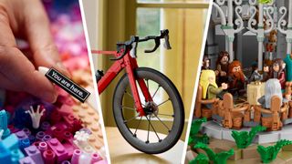 Close ups of the Lego Road Bike, Rivendell and Milky Way sets
