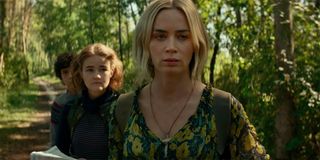 Emily Blunt's Evelyn leading her family to safety