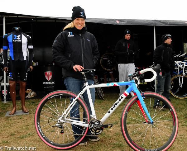 USA champion Katie Compton and her signature Trek bike