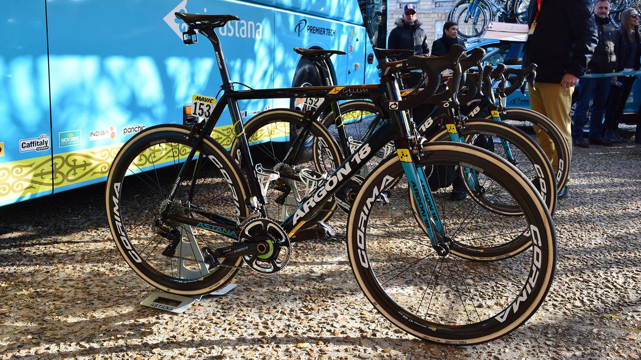 Several Astana riders used Argon 18 Gallium with a more compliant rear end