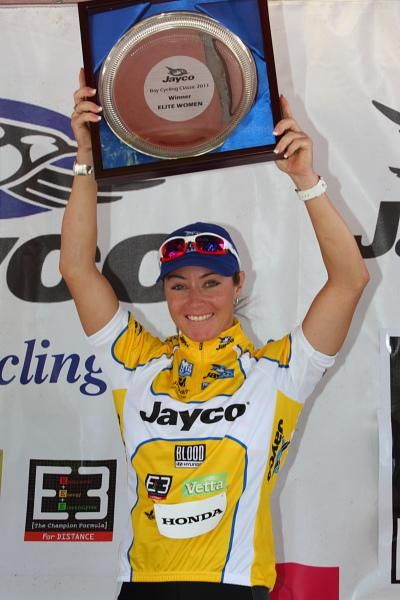 ayco Bay Classics series 2011 winner, Rochelle Gilmore (Honda) with her trophy.