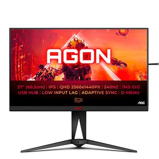 Product shot of AOC AGON AG275QZ, one of the best monitors for working from home
