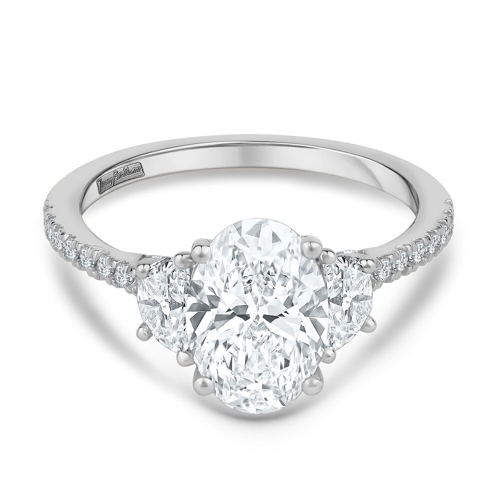 Luna Lab Grown Diamond Engagement Ring in Platinum