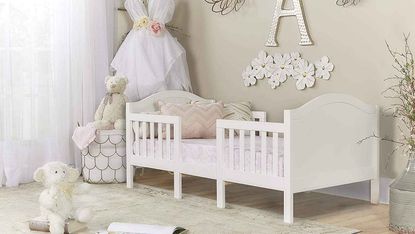 Dream On Me Portland 3 In 1 Convertible Toddler Bed in nursery