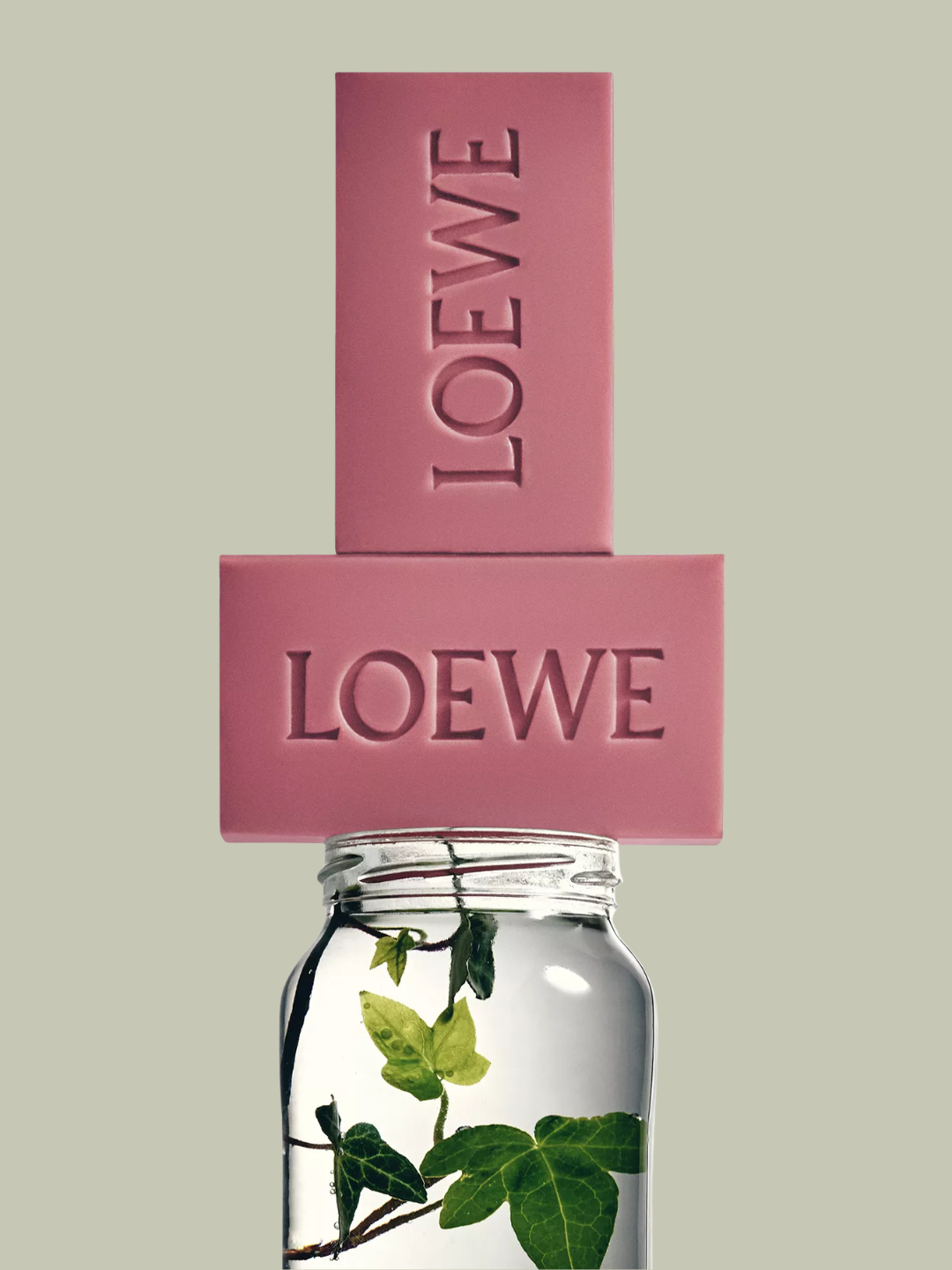 A pair of ivy-scented bar soaps from Loewe