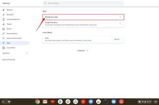 Manage Apps on Chromebook