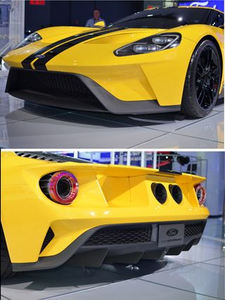The Ford GT: carbon composites are extensively used in the body and other parts of the car.