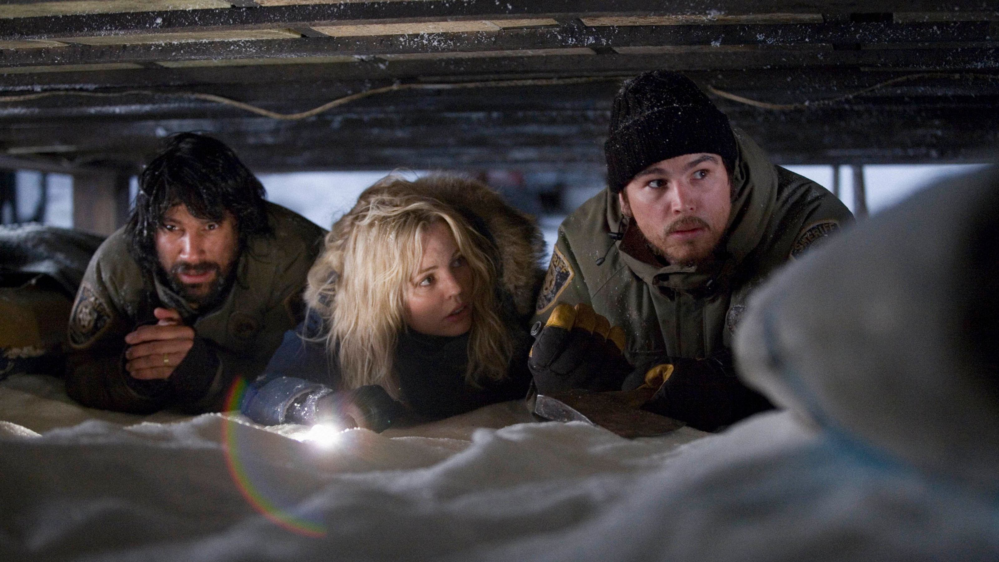 Sheriff Oleson and two other Barrow residents, in hiding.