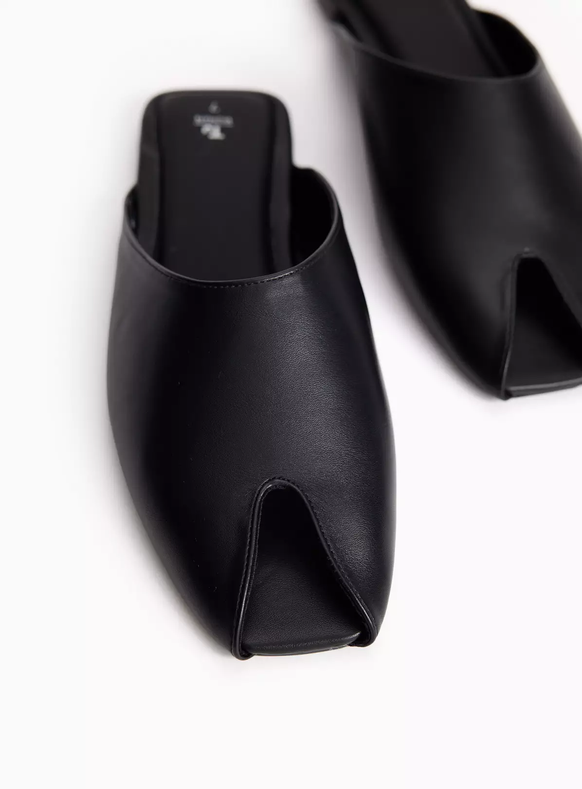 Tu Clothing, Black Peep Toe Mule