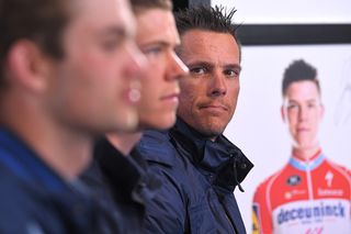Philippe Gilbert at the Deceuninck-QuickStep press conference ahead of Tour of Flanders