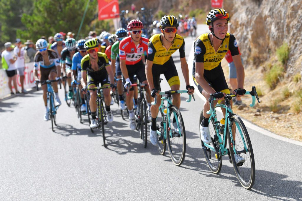 Sepp Kuss (LottoNl-Jumbo) on the front