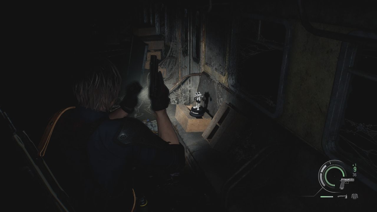 Resident Evil Requiem Mr. Raccoon on a subway train seat