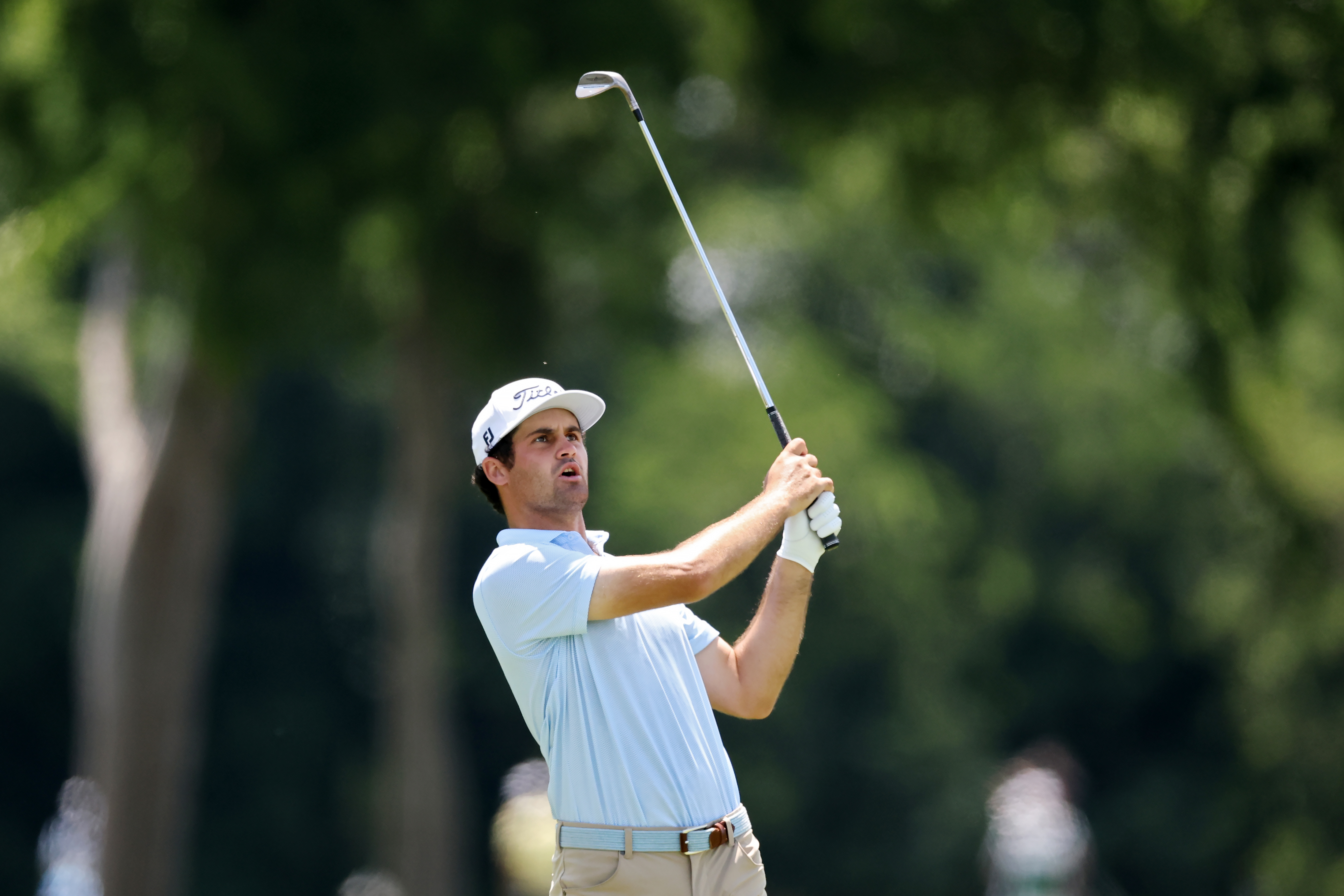 Jackson Suber plays a shot on the third hole during the final round of THE CJ CUP Byron Nelson 2026