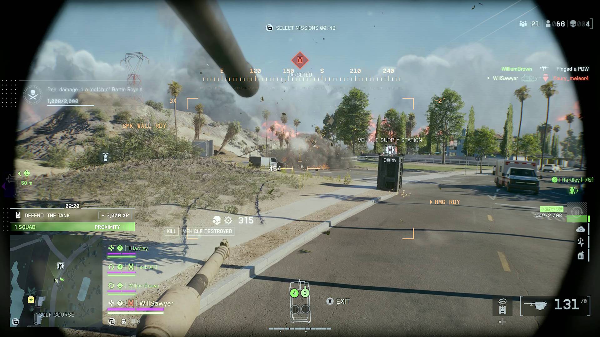 Battlefield Redsec battle royale tank blowing up enemy vehicle