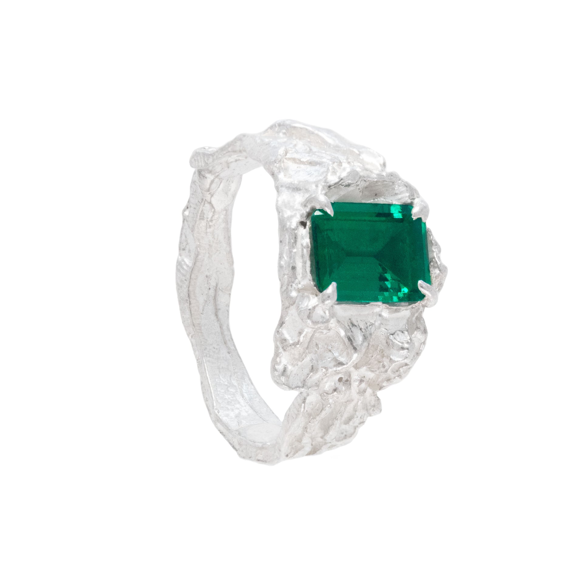 Shimeji Emerald Argenti Ring - Us 5