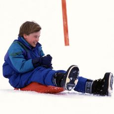 Prince William Sledging In Lech, Austria