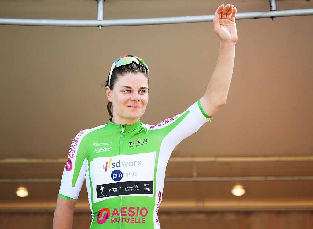 Lotte Kopecky in her last race of 2025, the Tour de l'Ardeche