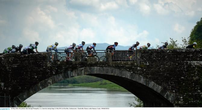 The peloton rides through Montpelier, Co. Limerick