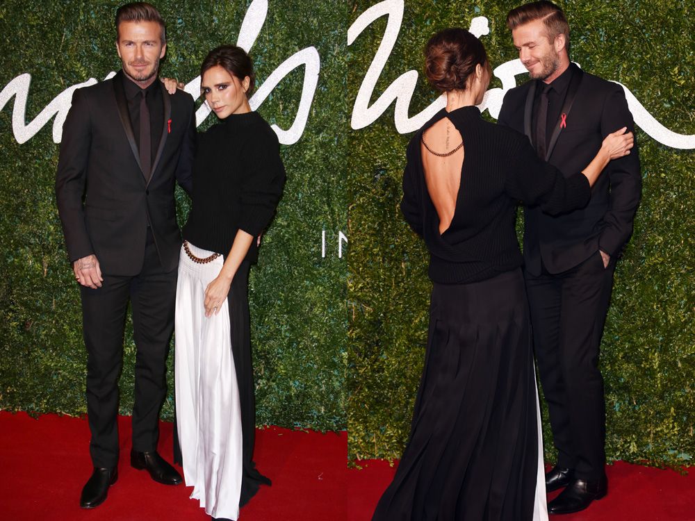 Victoria and David Beckham at the BFAs