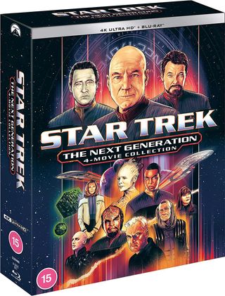 The cover of the Star Trek: The Next Generation 4-Movie box set.
