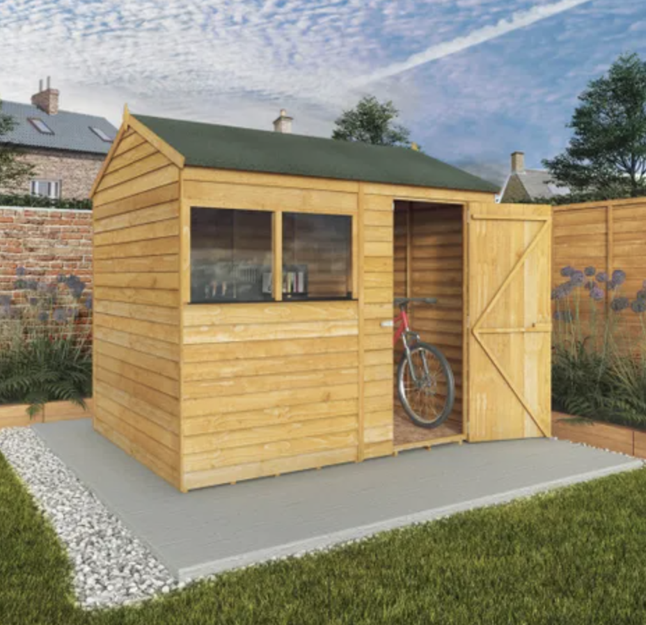 Mercia Overlap Reverse Apex Value Shed - 8 x 6ftMercia Overlap Reverse Apex Value Shed - 8 x 6ft