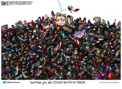 Political cartoon U.S. Hillary Clinton 2016 scandals