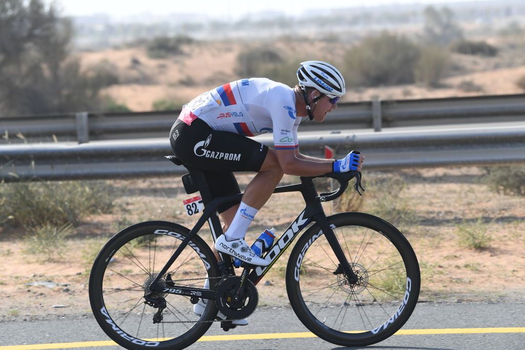 Michael Kukrle (Gazprom-Rusvelo) tried a solo attack