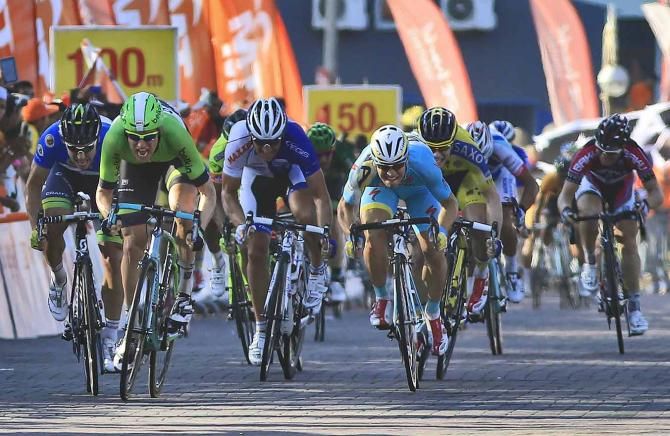 Theo Bos (Belkin) wins his fourth stage at the 2014 Tour de Langkawi.